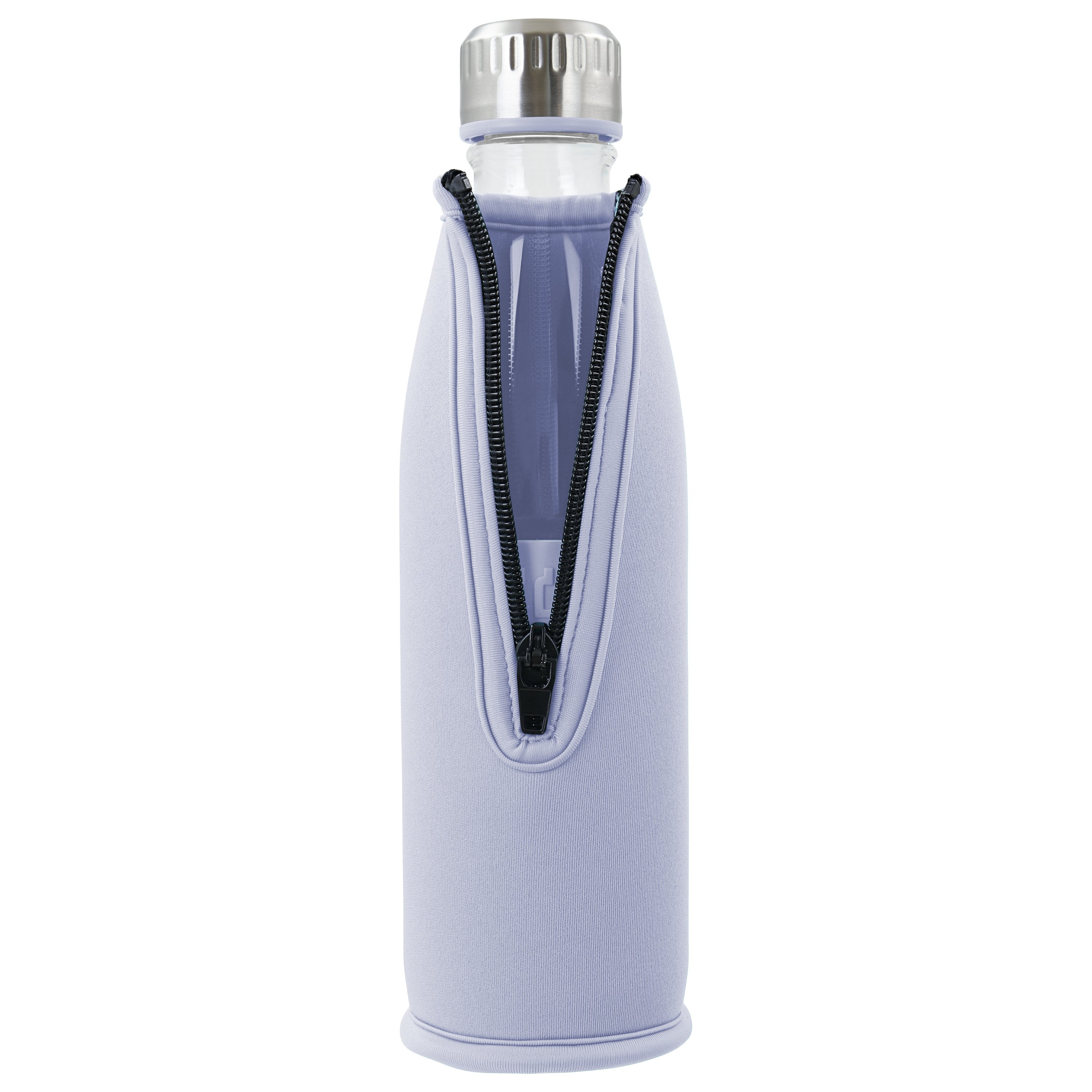 Boddels Trinkflasche DREE 650ml in Lavendelblau mit Neoprentasche