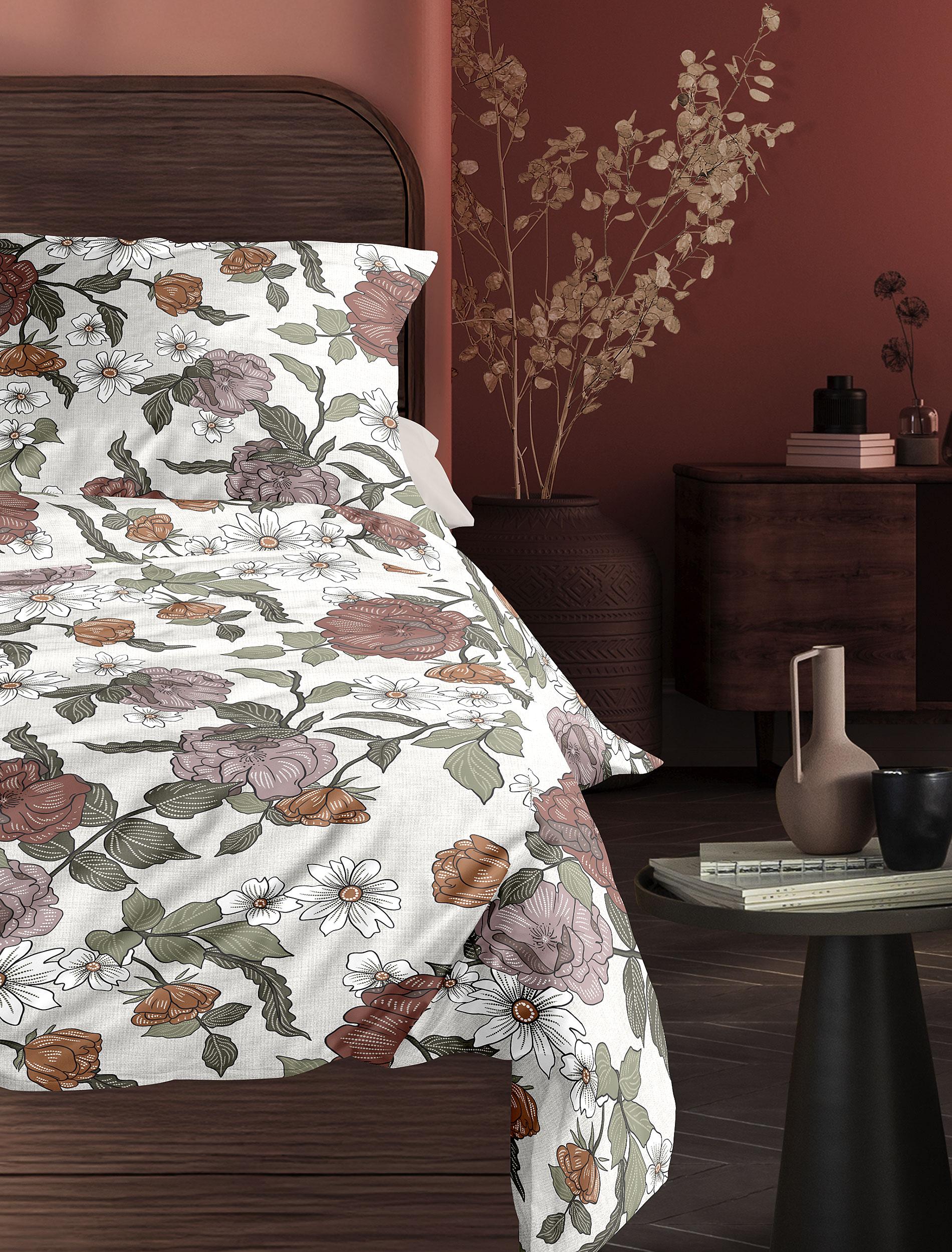Irisette Mako-Satin Bettwäsche WAVE ca. 155x220cm in Farbe kupfer