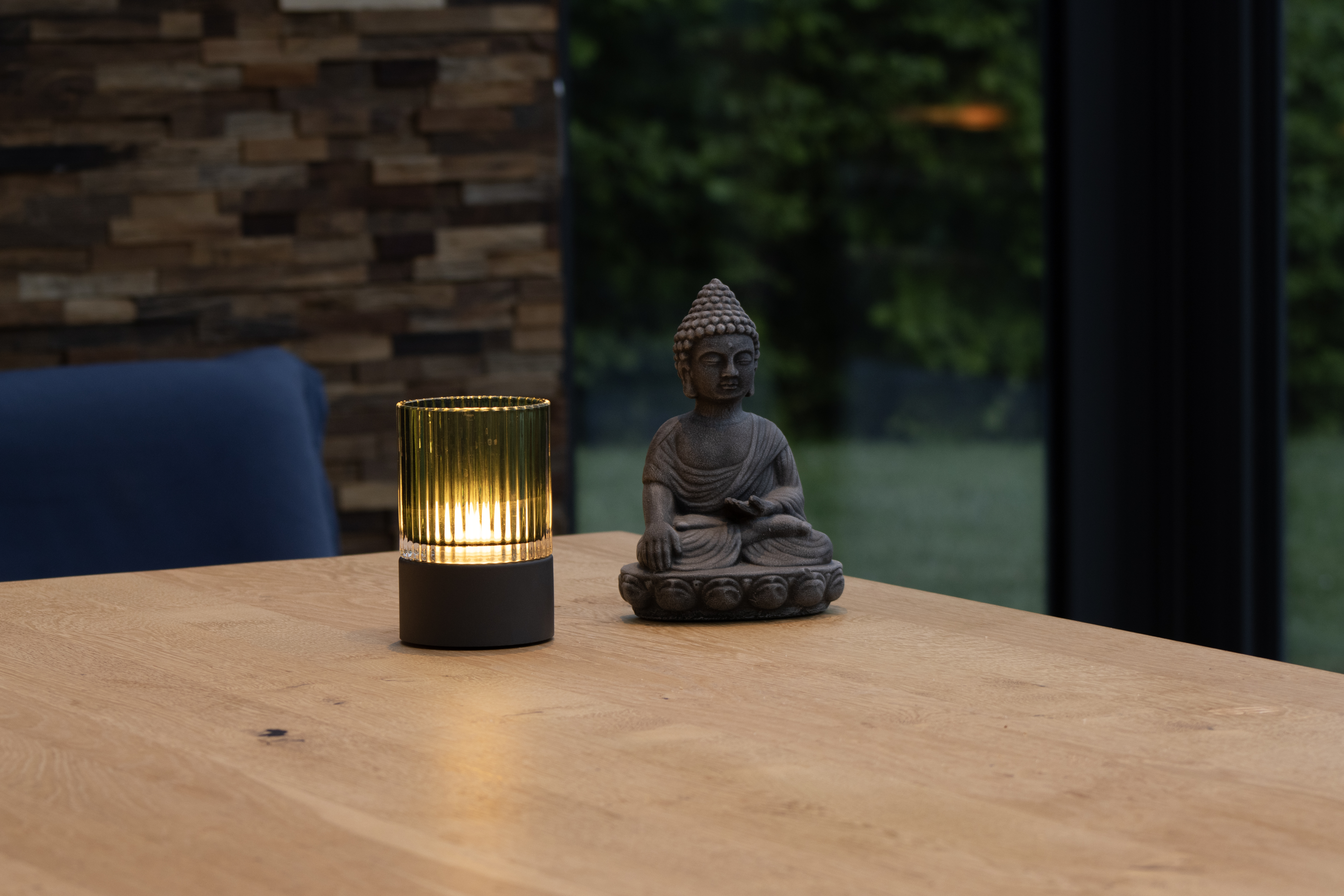LED-Tischleuchte ARIVA PRO in Glas sandgrau