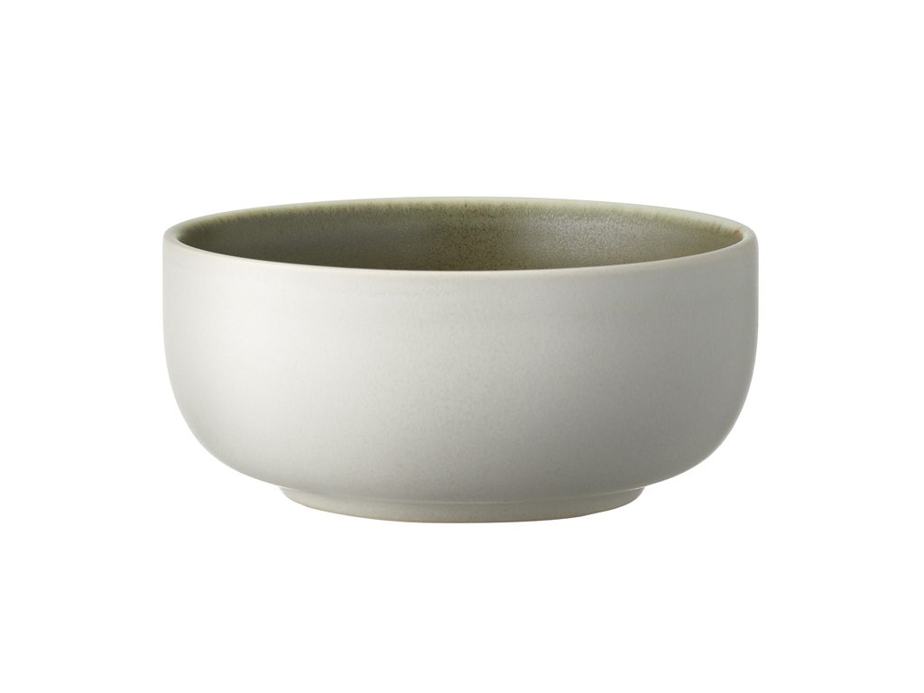 F&H Schale STUDIO ROUND NORTH in Farbe Matte white/Matte moss