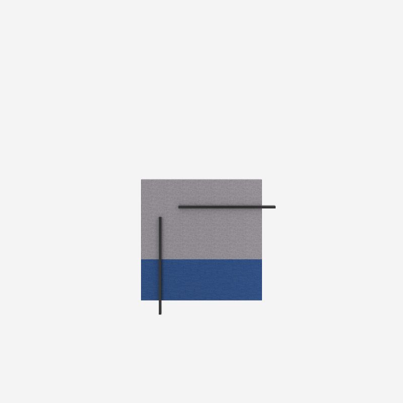 Nowy Styl Wandpaneel SILEO in Stoff Cura 60112/66167 PG 2 Nowy Styl Wandpaneel SILEO in Stoff Cura 60112/66167 PG 2, Notizbuch, Kachel-Layout, Schwarzstange, grau, blau