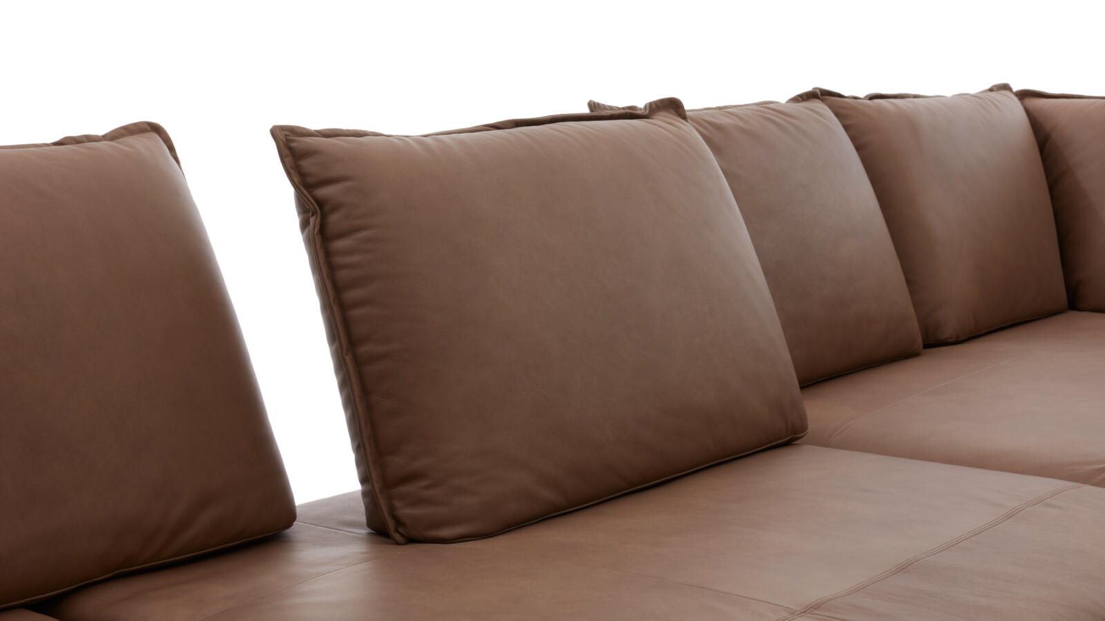 W. Schillig Polstereckgruppe BONNIE ca. 340x272cm in Leder fango