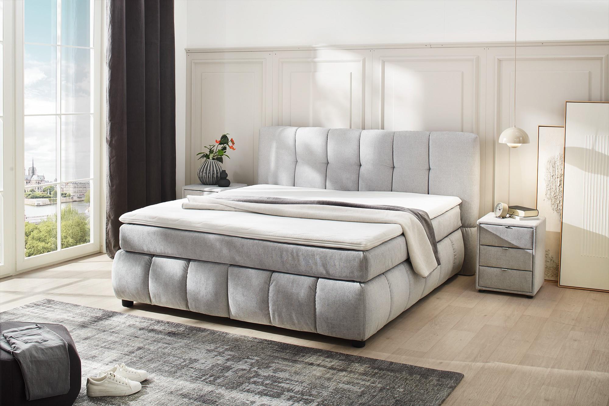 Jockenhöfer Boxspringbett CORA in Farbe Flachgewebe