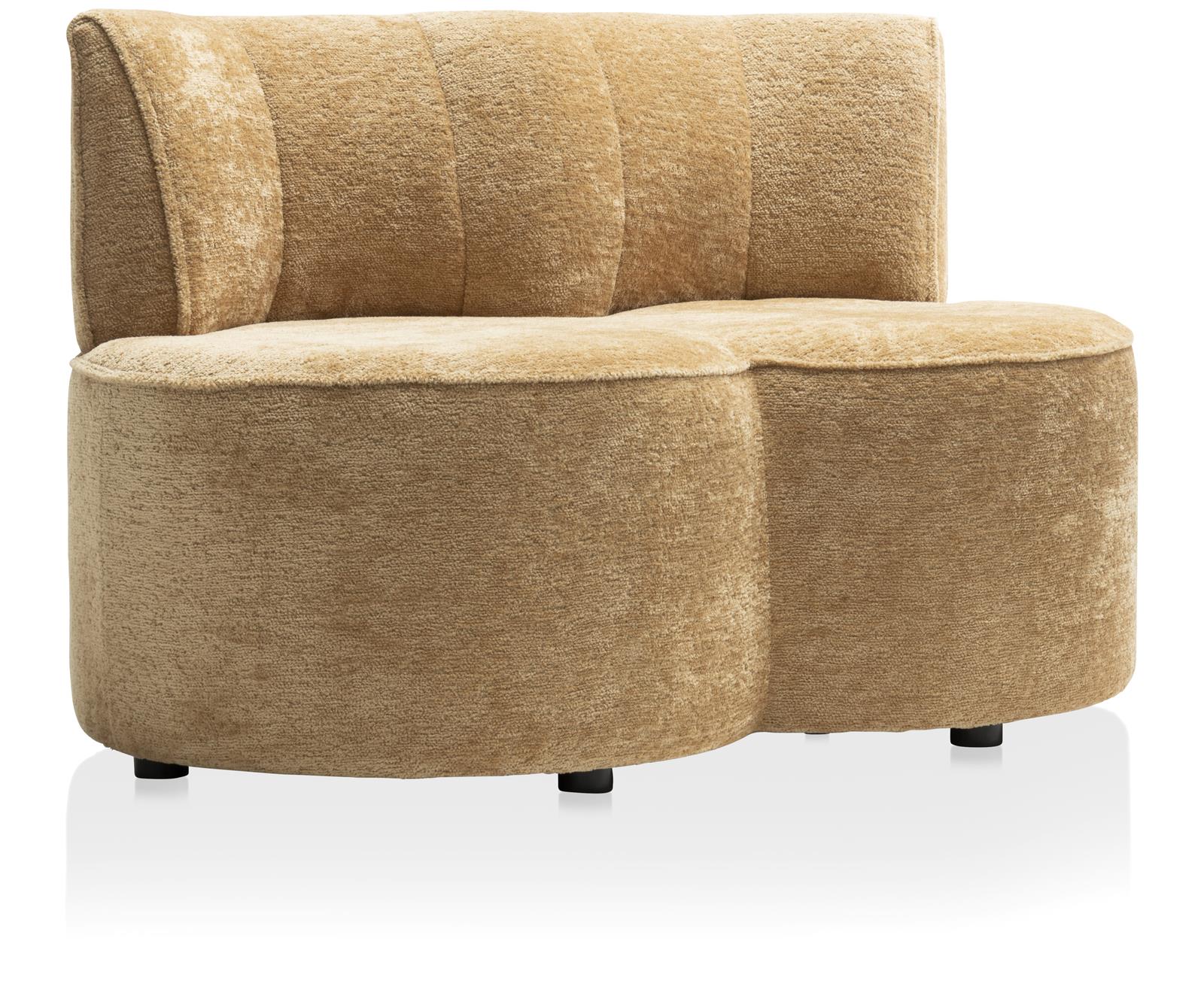 Coco Maison Sofa 2-sitzer COCO MAISON ca. B120 H74 T71 cm in Stoff Lecce oker