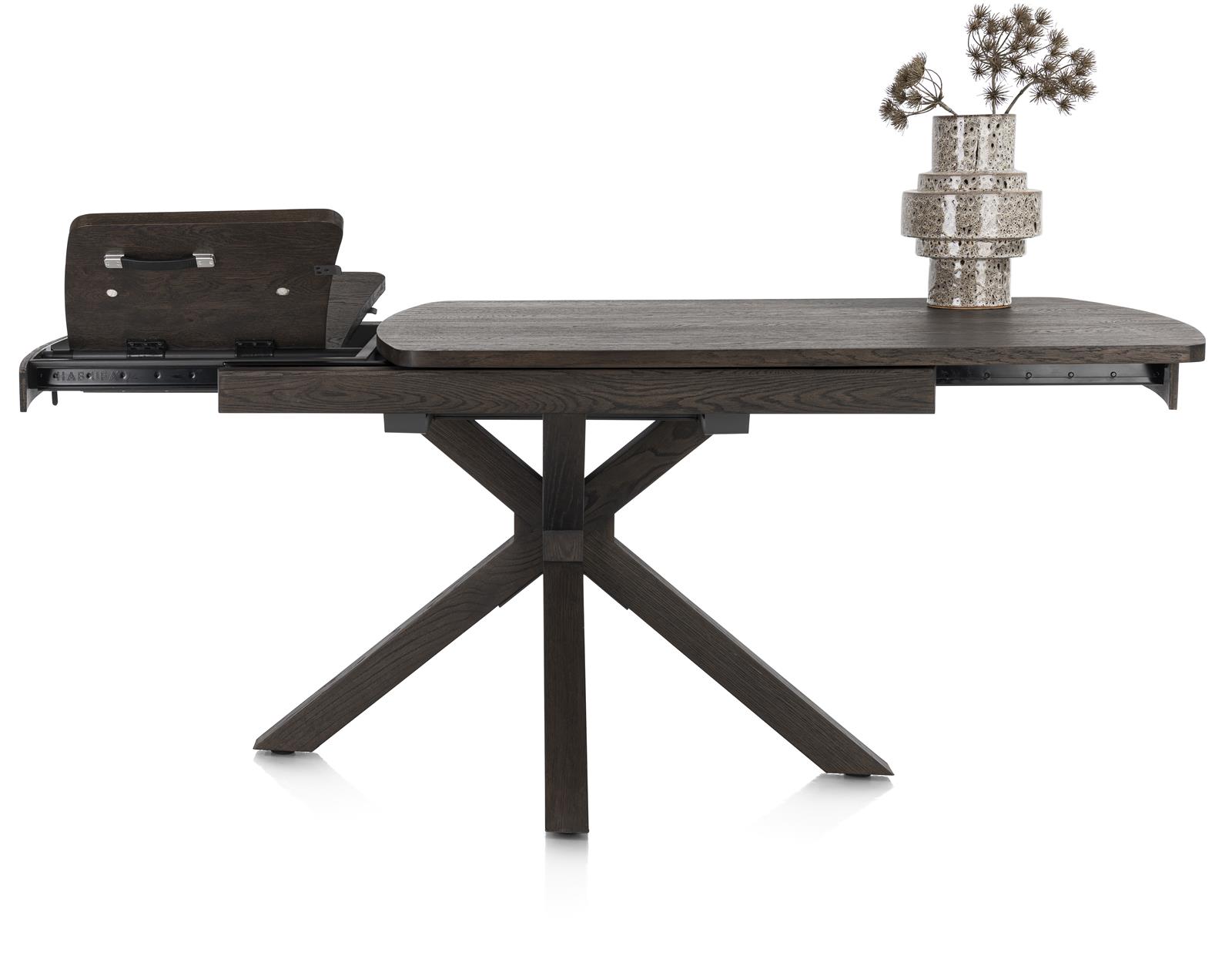 Henders & Hazel Ausziehtisch NYON ca. B100 H77 T140 cm in Eiche furniert Basalt