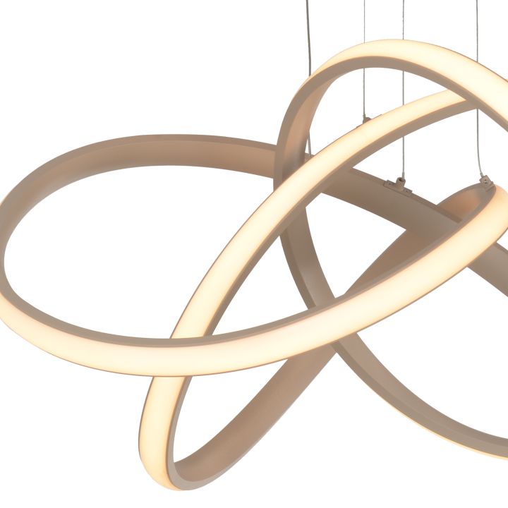 Global Technics LED-Pendelleuchte BANDOL 1-flammig in Farbe sand, hängende lampe, led lampe, ringleuchten, moderne lampe, innenbeleuchtung