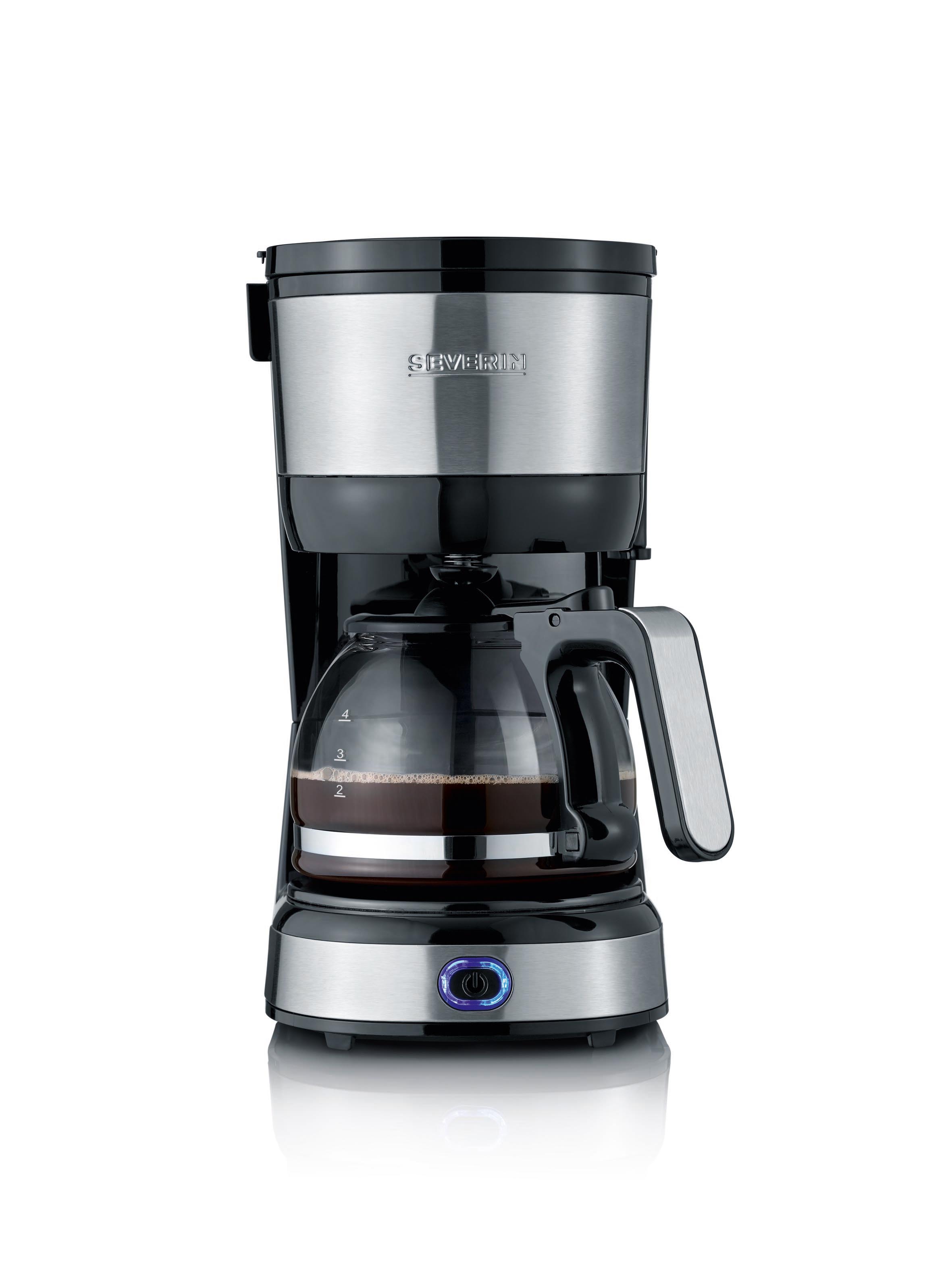 Severin Filterkaffeemaschine KA 4819 in Edelstahl gebürstet/schwarz Severin Filterkaffeemaschine KA 4819 in Edelstahl gebürstet/schwarz