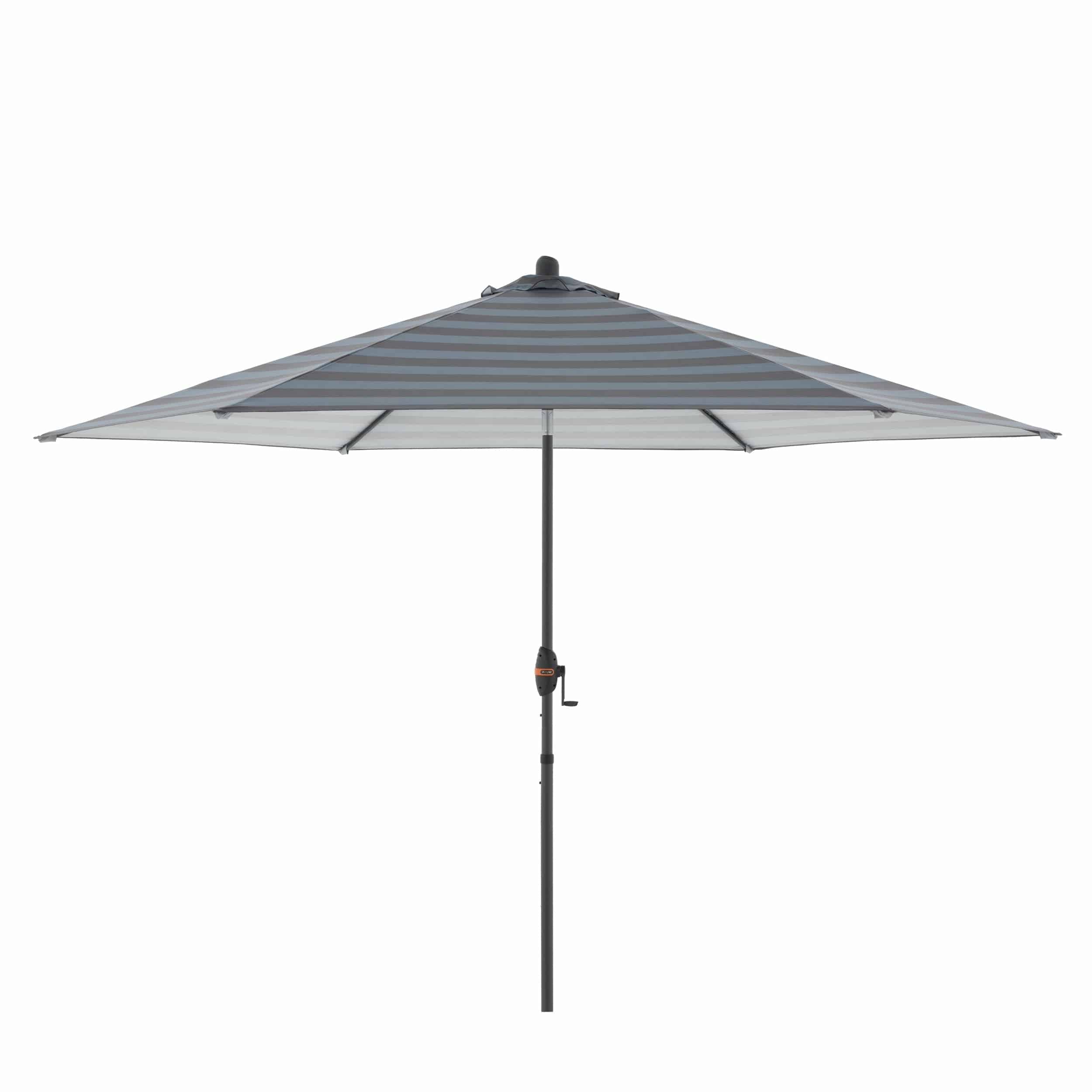 Doppler Schirm MYZONE AUTO TILT ca. 305cm in Farbe Blockstreifen anthrazit, Gebäude, Wohnen, Terrasse, Baldachin, Sonnenschirm