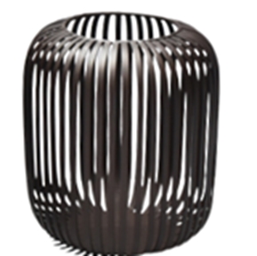 Fynch-Hatton Laterne LIG in Farbe truffle, Lichtlaterne, Metall, Schwarz, Stabiles Design, Kugelform