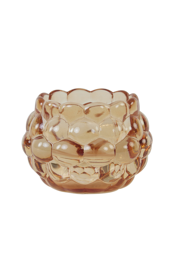 Light & Living Teelicht Havana 12,5x8,5cm in Glas pfirsich