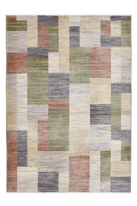 Theo Keller Webteppich Corduletta ca. 160x230cm in Farbe Multicolor, Teppich, Kunststofffaser, geometrisches Muster, mehrfarbig, Rückenständer?