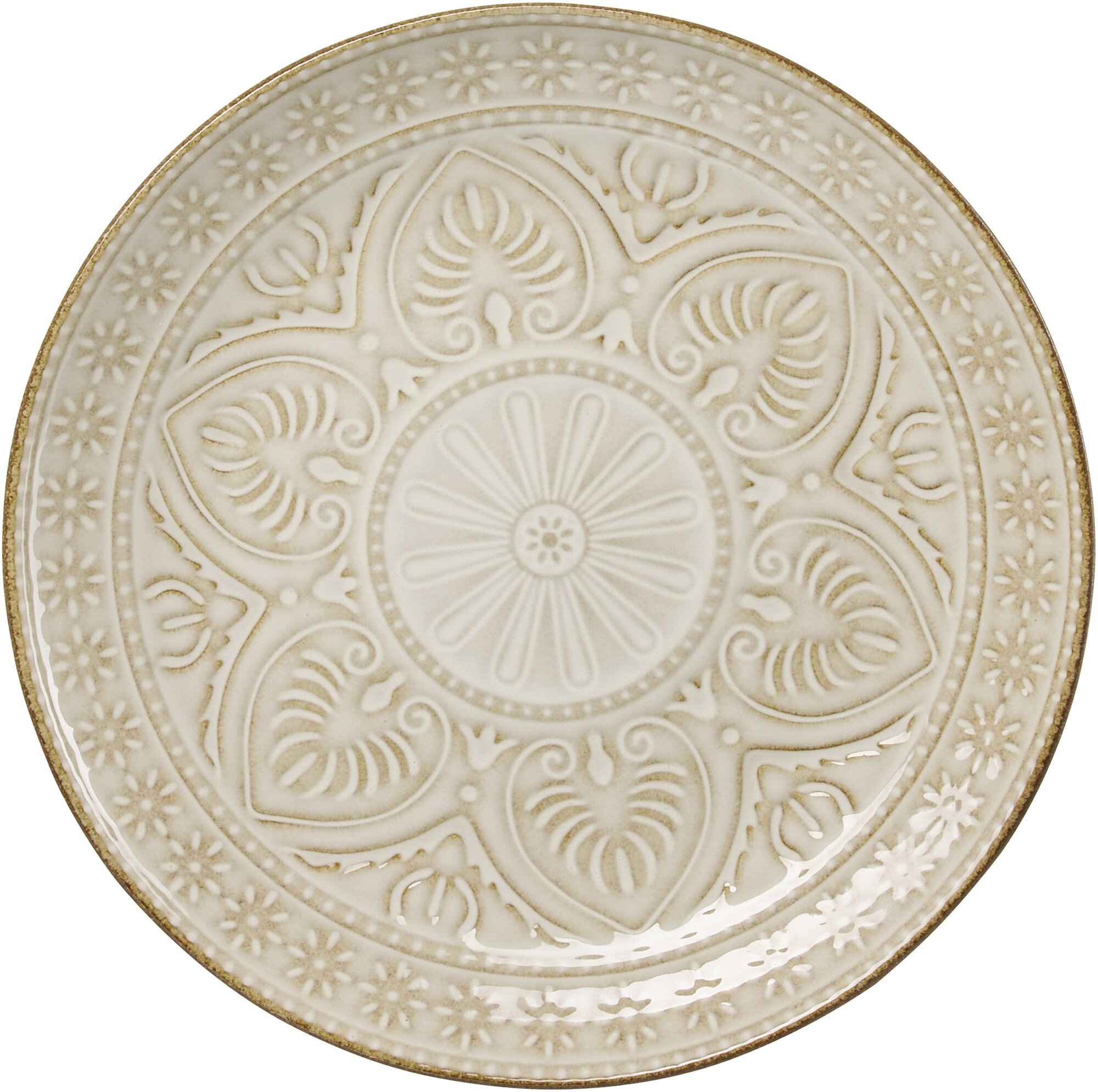 Ritzenhoff & Breker Frühstücksteller OMARA 21cm aus Steingut beige
