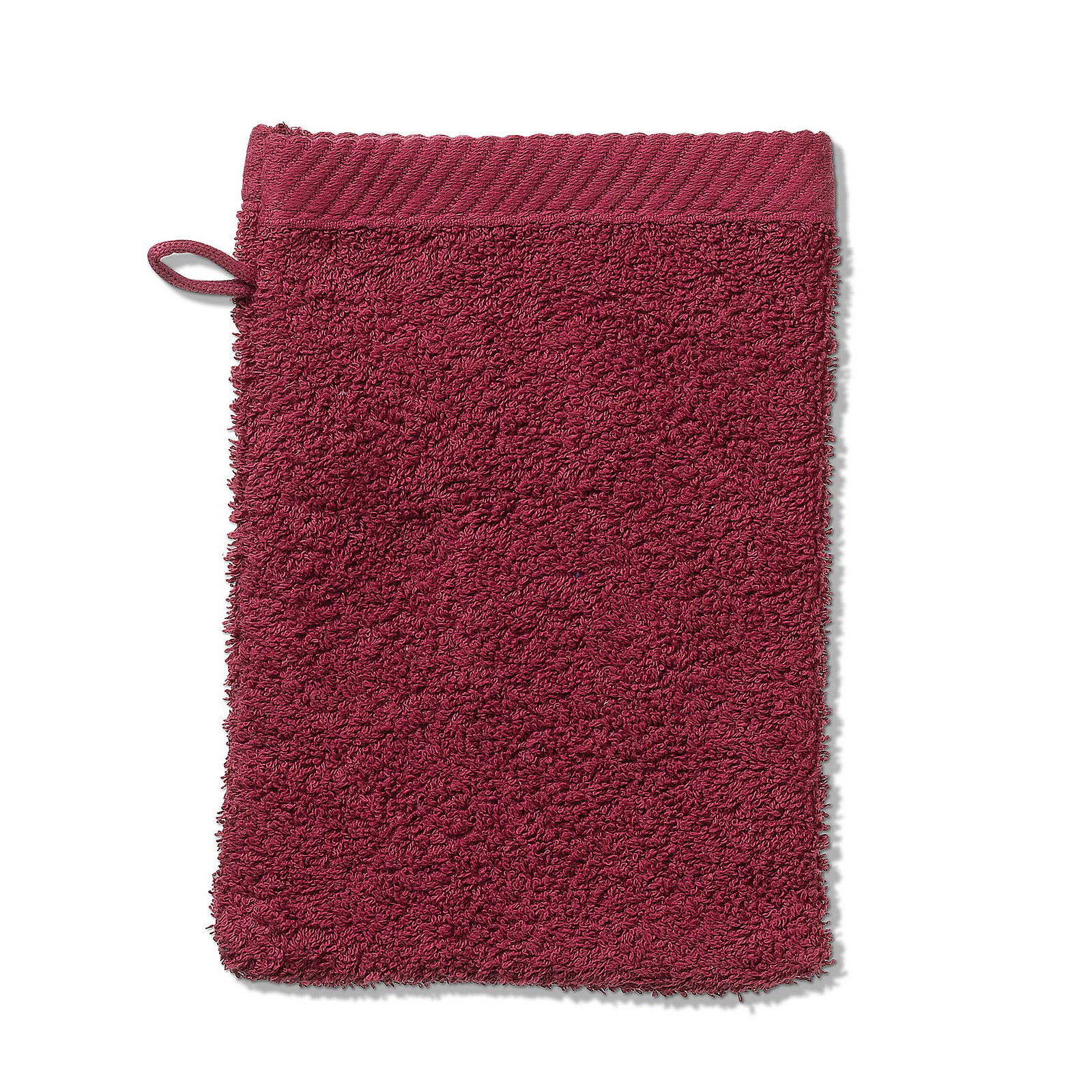 Kela Waschhandschuh LADESSA in Farbe Himbeerrot, Handtuch, Frottee, Burgunderrot, Waschbar, Kordel