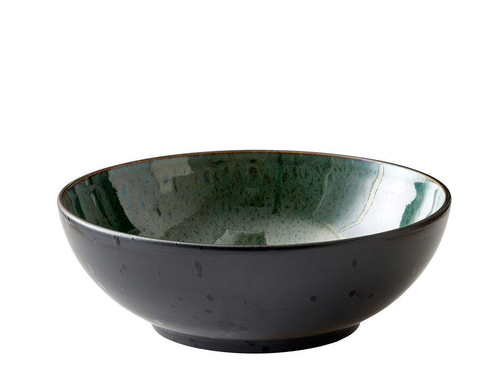 BITZ Salatschüssel 30 cm in Farbe schwarz/grün