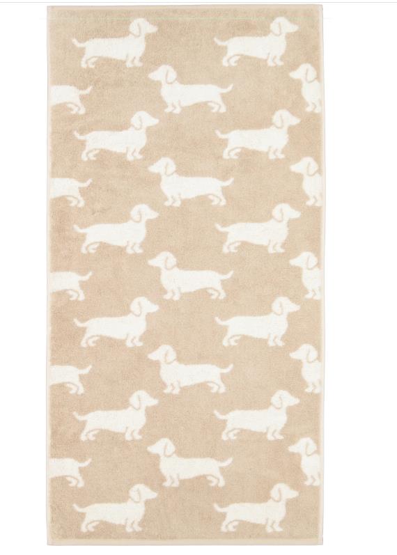 Cawö Handtuch 50x100 cm WE LOVE DOG in 33 natur/beige Cawö Handtuch 50x100 cm WE LOVE DOG in 33 natur/beige