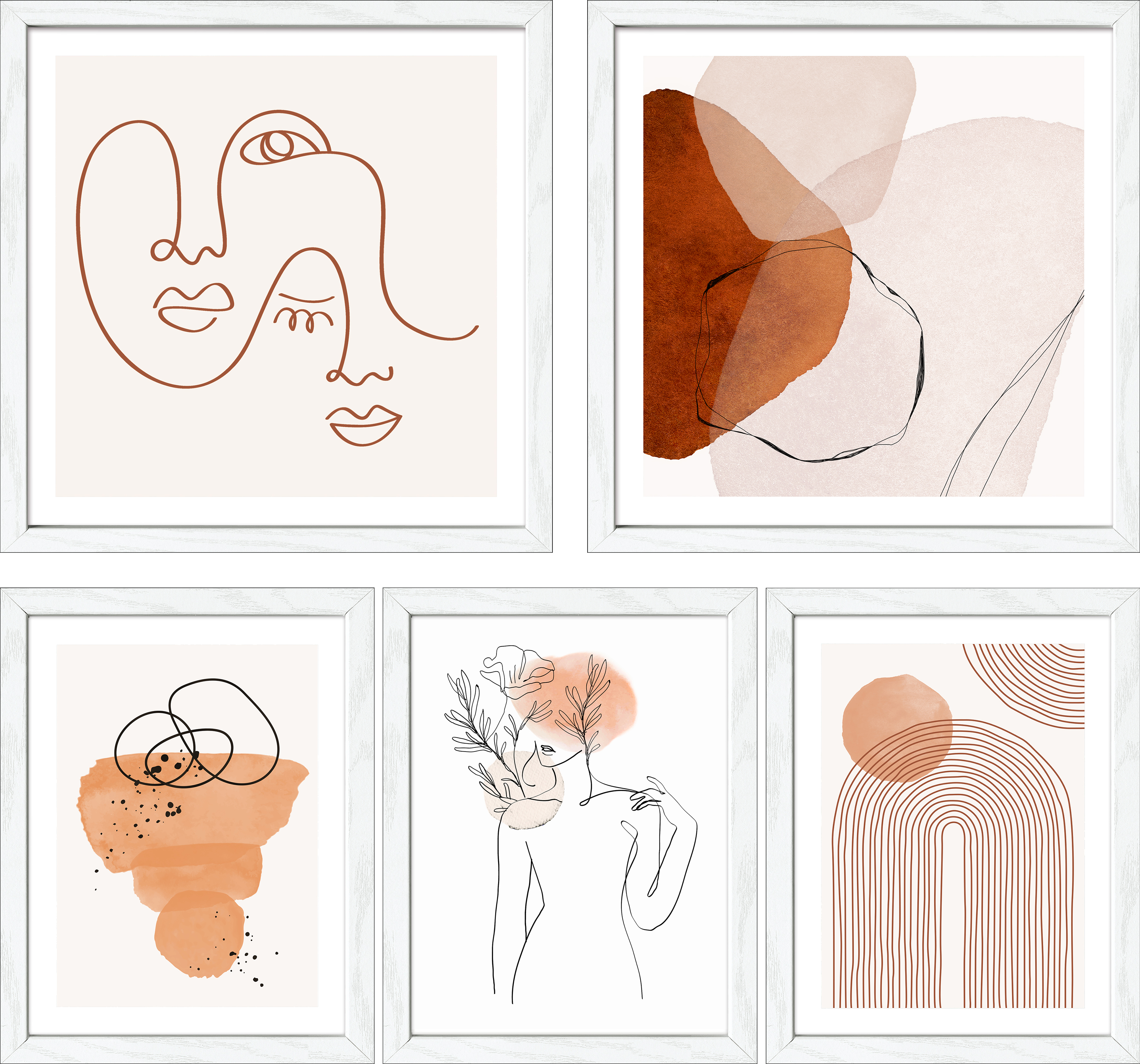 ProArt Framed-Art Slim Scandic 5-Teiler Line and Shapes ProArt Framed-Art Slim Scandic 5-Teiler Line and Shapes