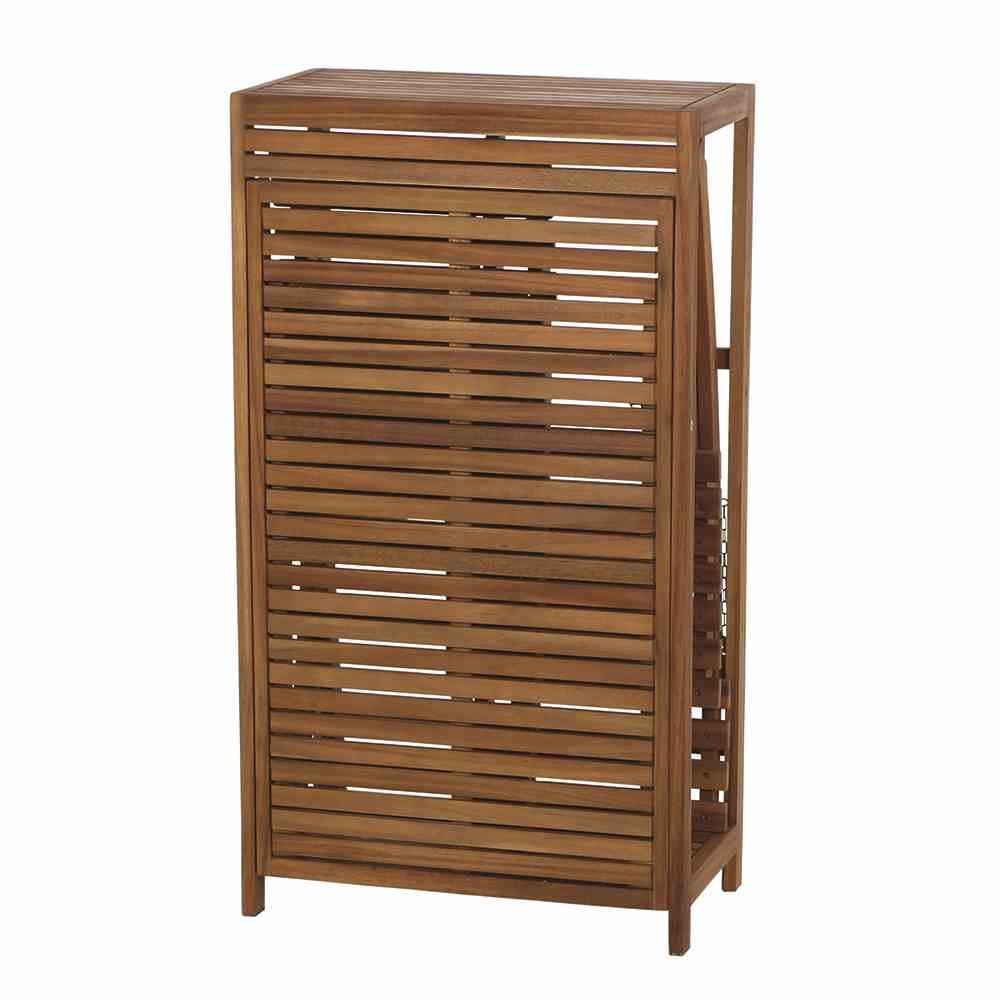 Gautzsch Balkonset BARI 3-teilig aus Akazienholz, Holz, Schrank, Garten, Louvre, Schlitzholz