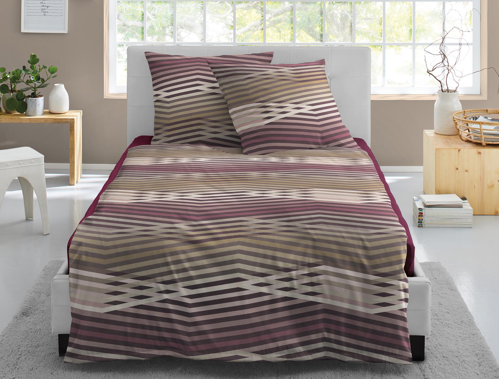 Irisette Satin-Bettwäsche PALMA ca. 135x200 cm in Farbe multi