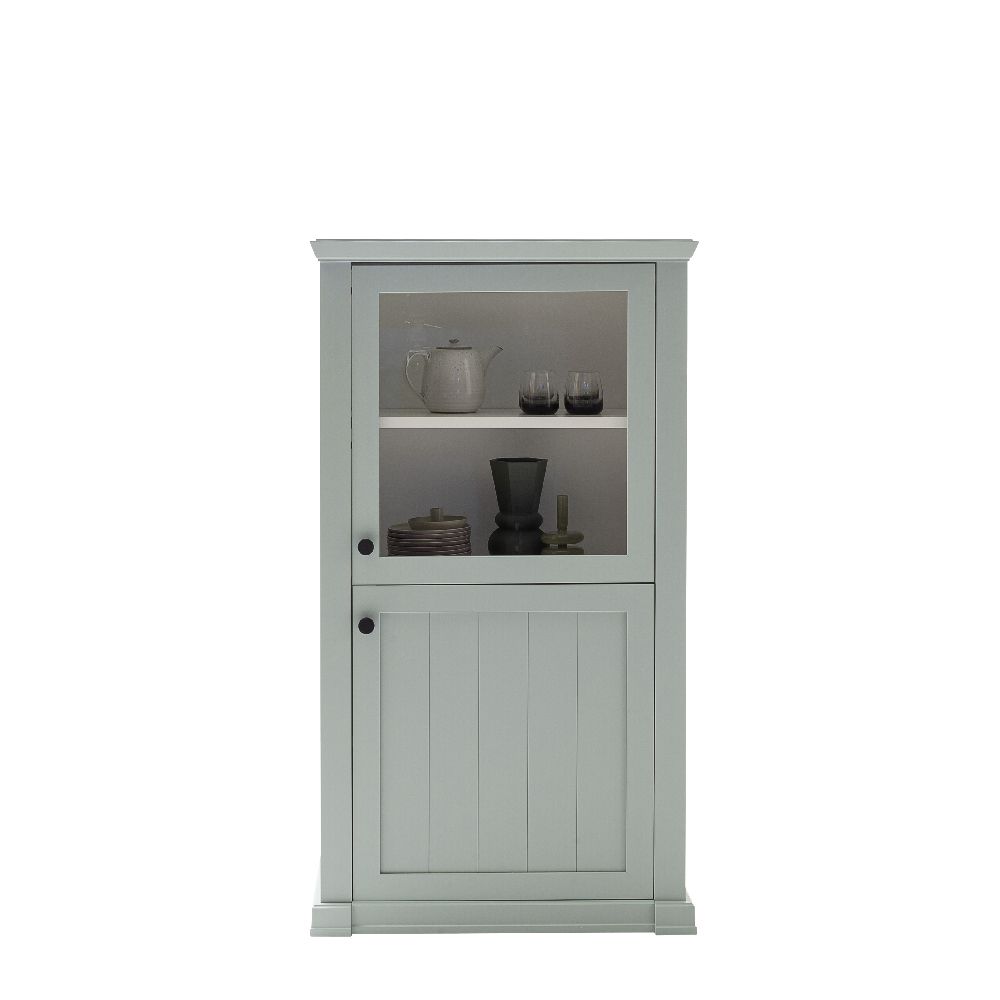 SCHÖNER WOHNEN-Kollektion Vitrine VILLAGE ca. B86 H151 T41 cm in Lack salbei PG.2