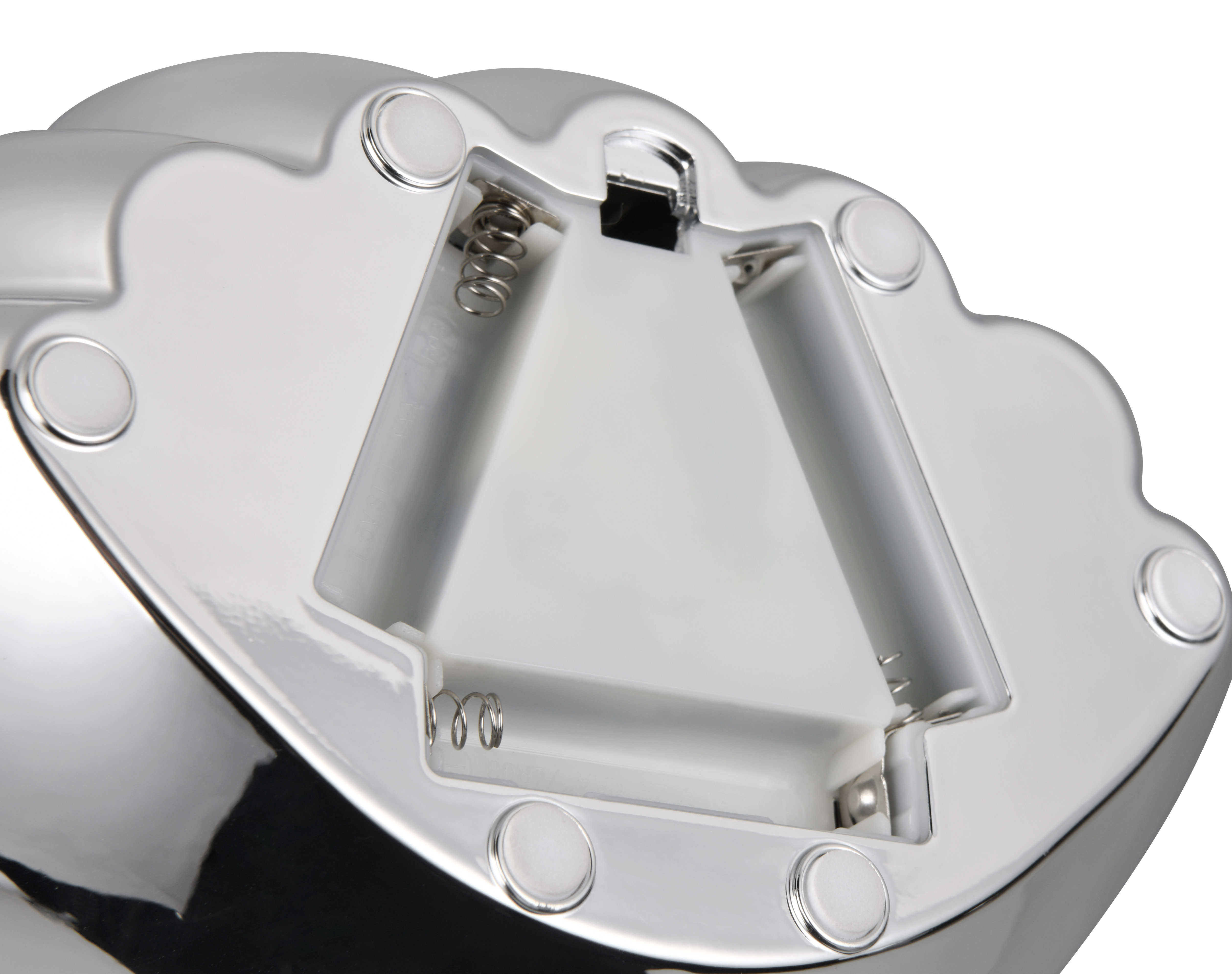 Reality Leuchten LED-Tischleuchte SHELLY in chrom, Kunststoff weiß