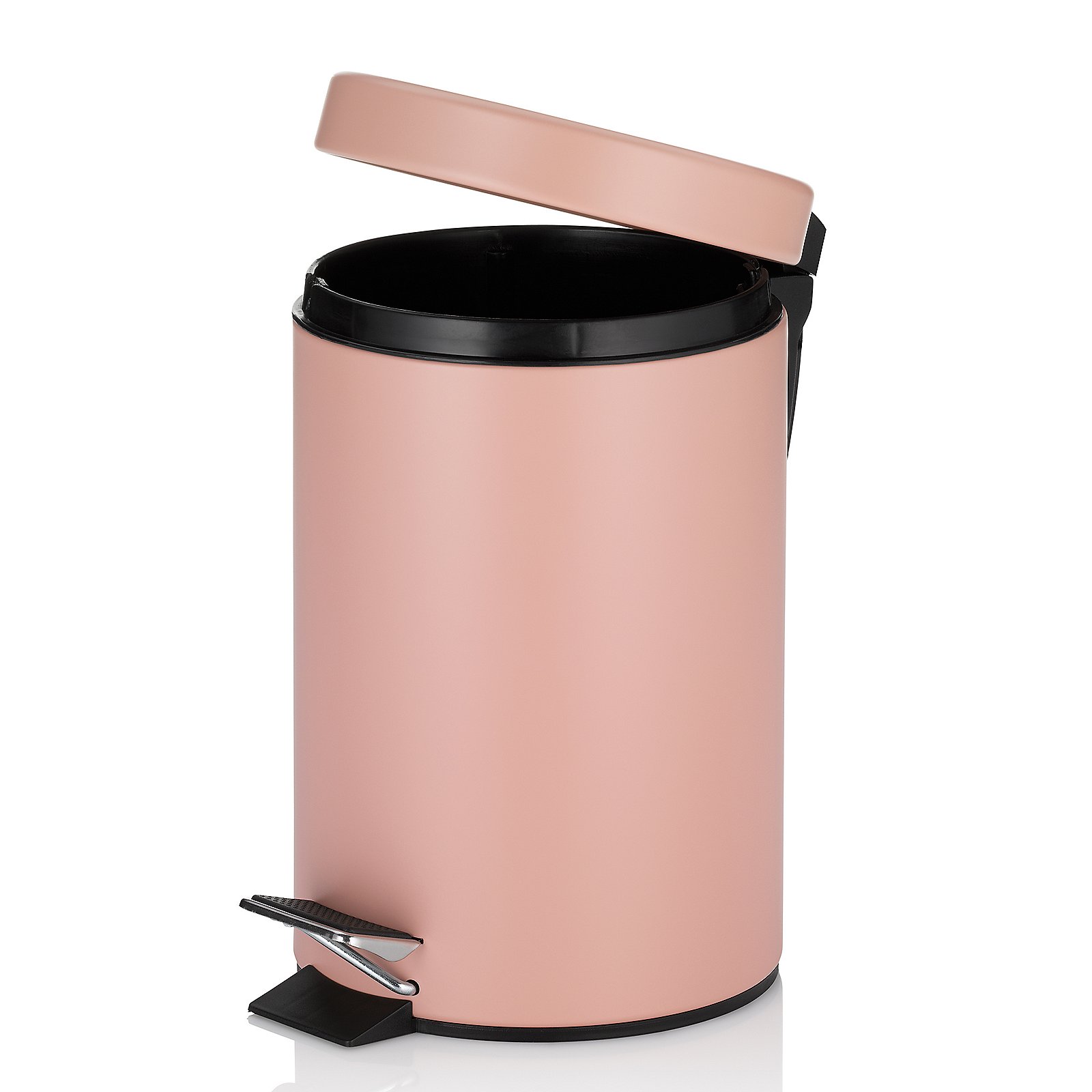 Kela Kosmetikeimer Monaco ROSE in Metall perlrosa, Mülleimer, Pedalabfalleimer, rosa, Metall, Fusspedal, Pedalabfalleimer, Mülleimer, Fußpedal, Pink, Edelstahl