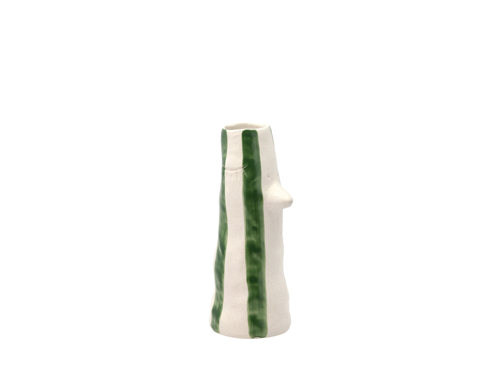 Villa Collection Vase mit Schnabel und Wimpern in Farbe grün