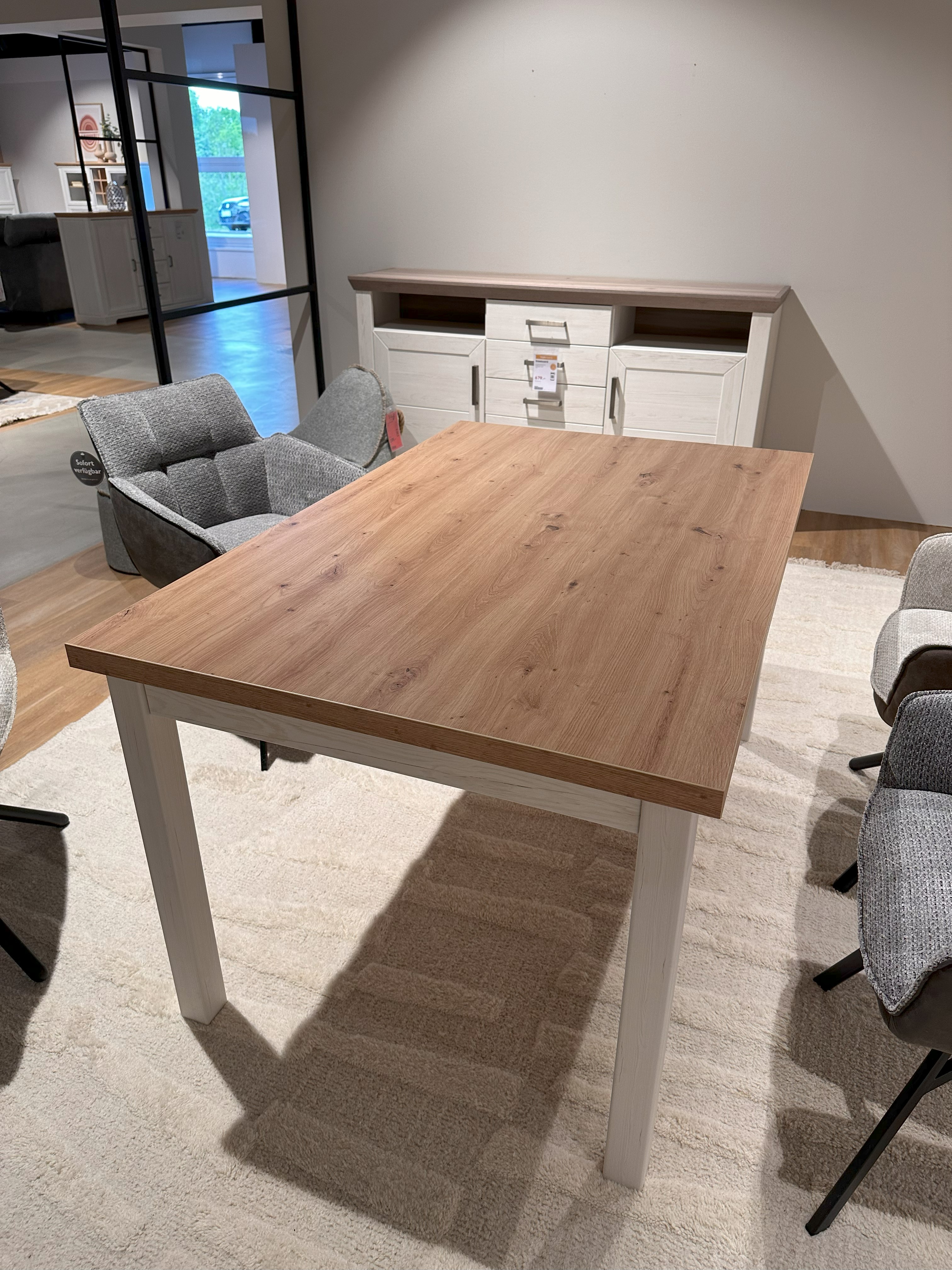 Set One by Musterring Esstisch YORK ca. 140x90cm, Höhe 76cm in Pino Arelio NB/Artisan Eiche, Moebel, Tabelle, Tischplatte, Holz, Hartholz