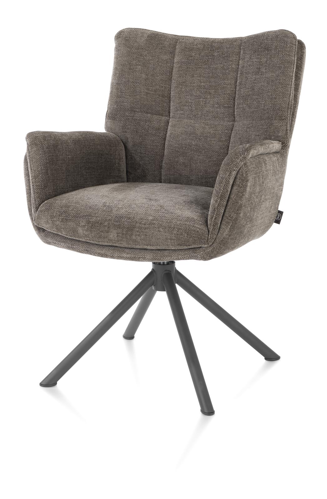 Henders & Hazel Armlehnstuhl JUNA ca. B62 H91 T67 cm in Stoff Livigno chenille braun