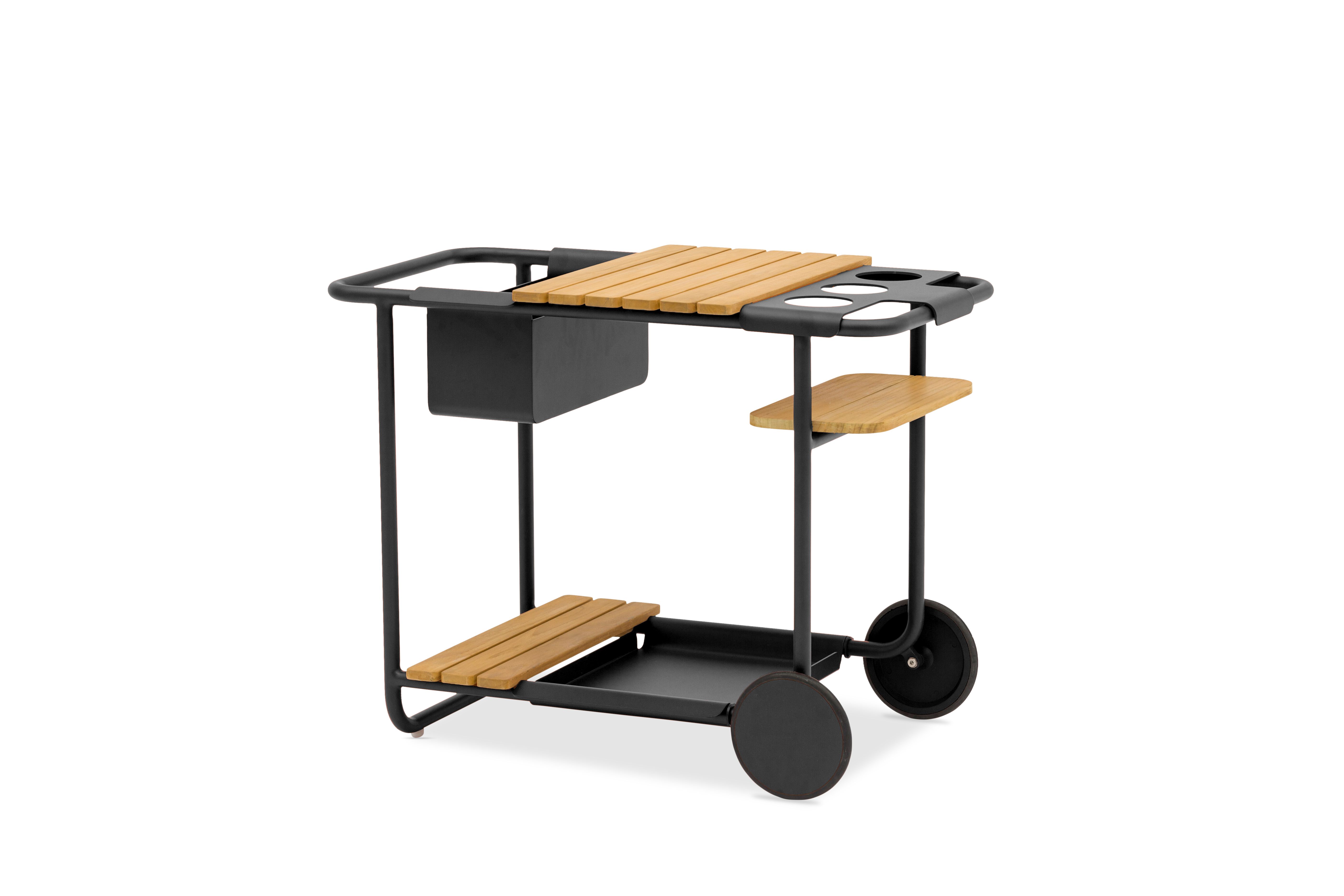 Zebra Trolley SOMERSET in Farbe Alu graphite/Teakholz Zebra Trolley SOMERSET ca. 91x52x68 cm in Alu graphite, Moebel, Tabelle, Schreibtisch, Bbq, Grillen