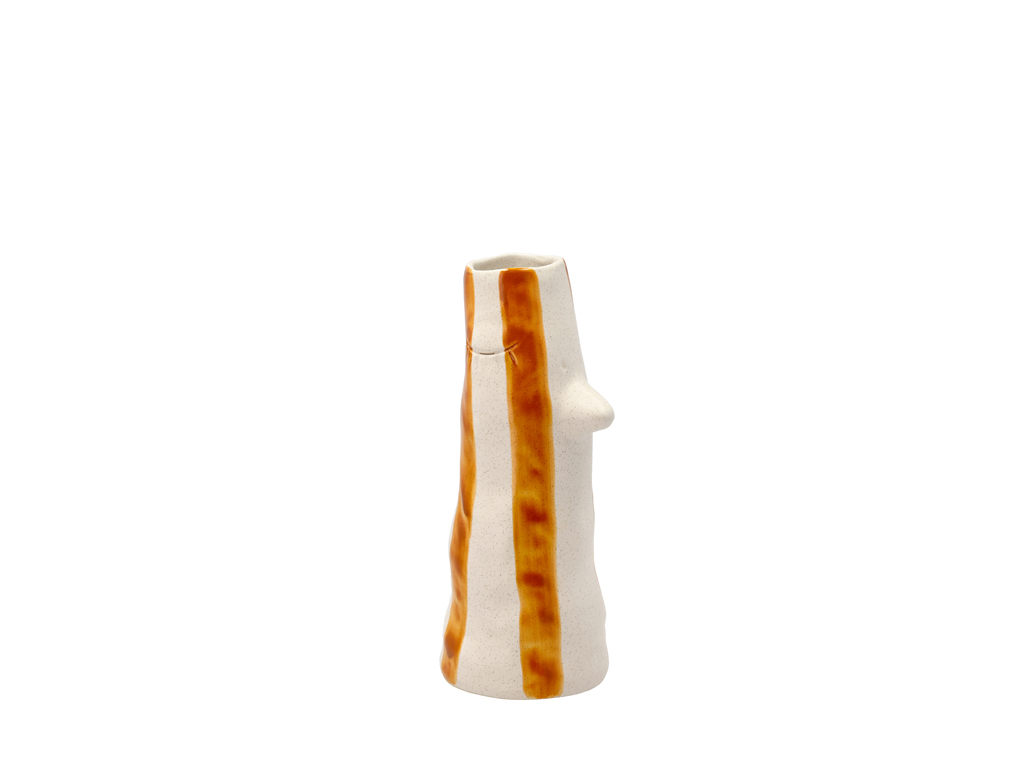 Villa Collection Vase mit Schnabel und Wimpern in Farbe amber