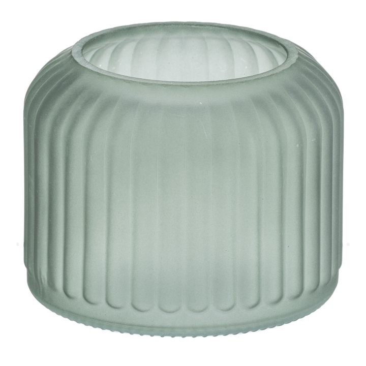 Gasper Glas Windlicht Gefäß in Farbe Türkis