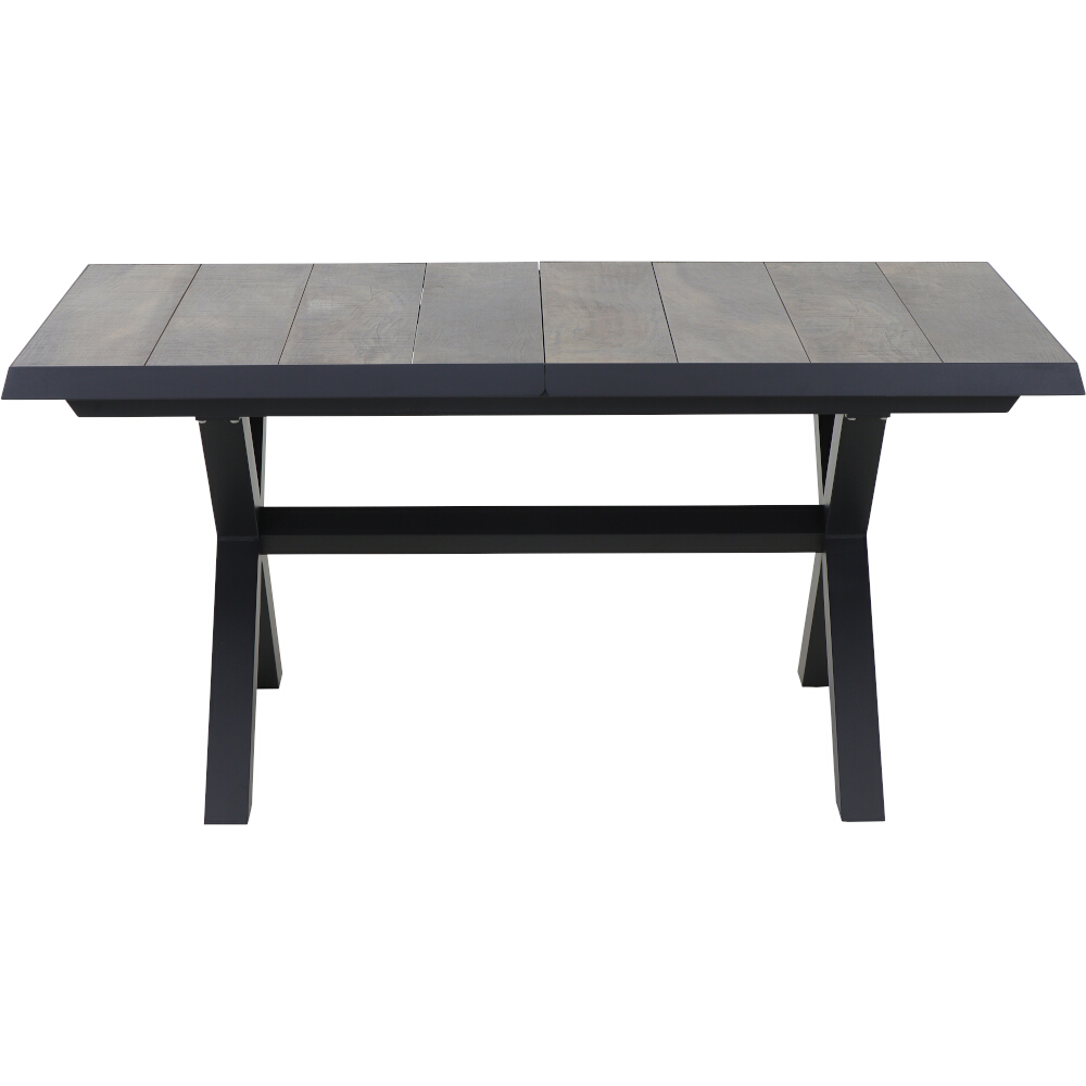 Ausziehtisch SINCRO ca. 160(200)x90cm mit Tischplatte in anthrazit/washed grau Ausziehtisch SINCRO ca. 160(200)x90cm mit Tischplatte in anthrazit/washed grau, Esstisch, Holzplatte, Schwarz, Stahlbeine, Geometrischer Stil