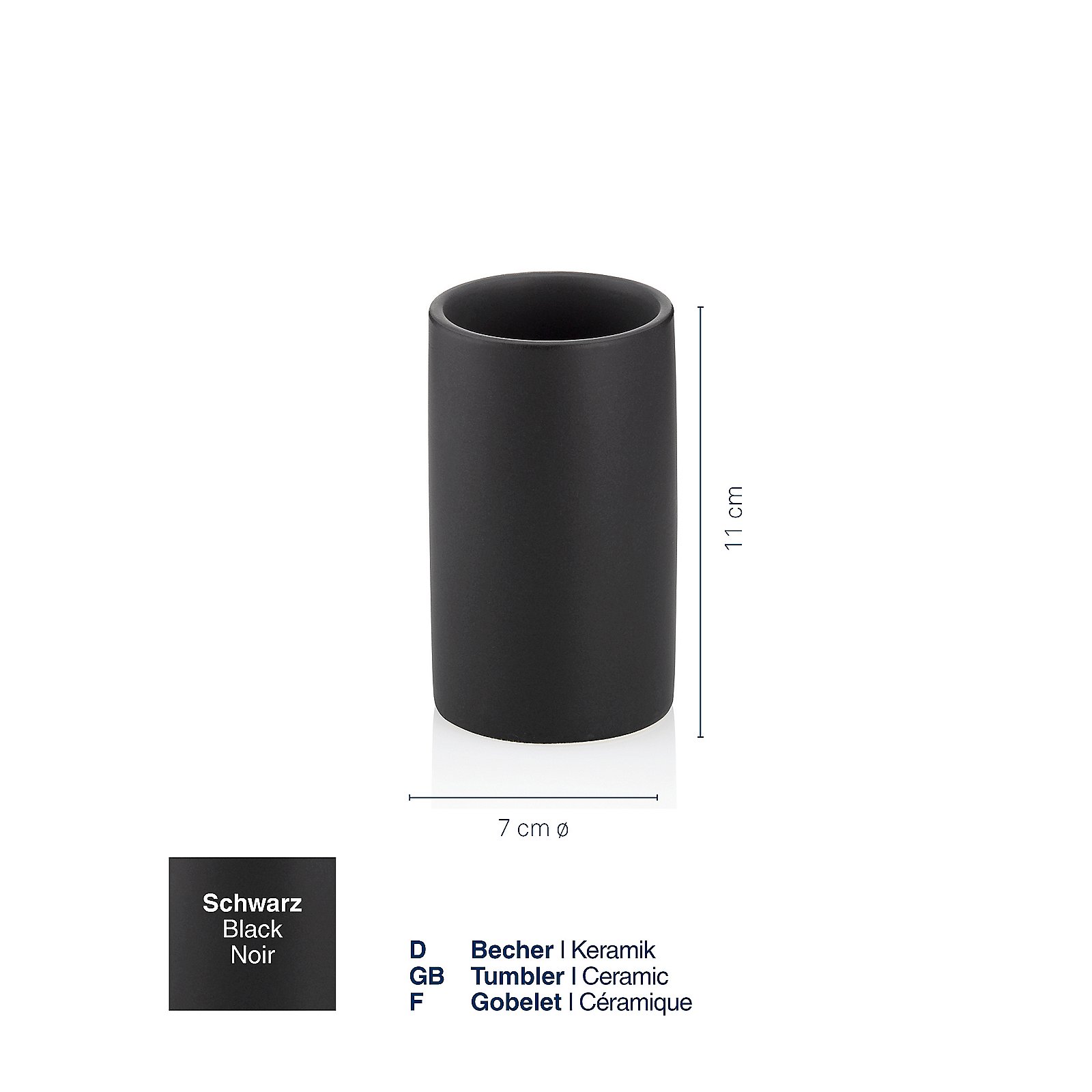 Kela Becher MATSI in Farbe schwarz