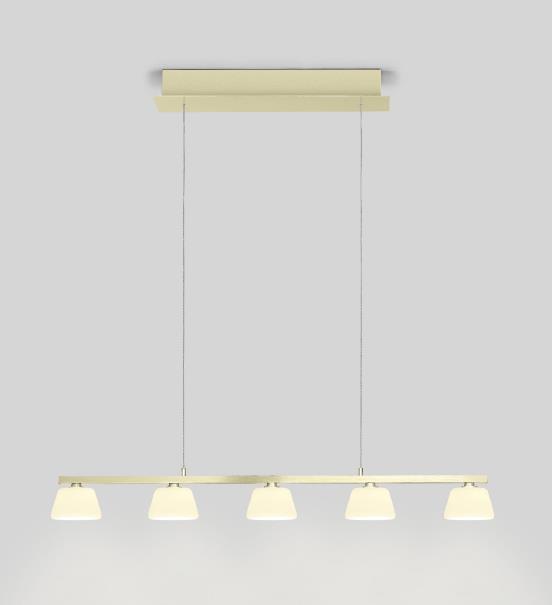 B-Leuchten Pendelleuchte JANE in Champagner, Leuchte, Deckenleuchte