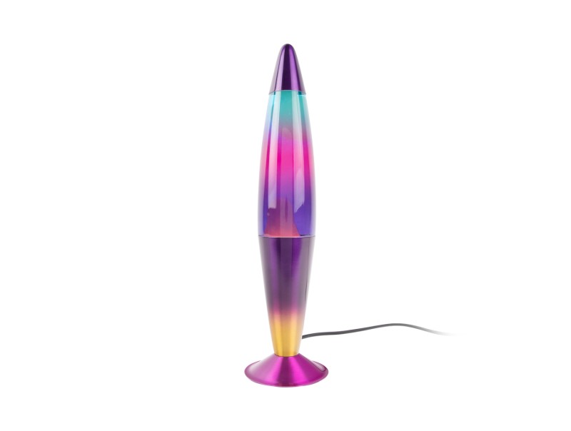 Presenttime Tischlampe RAINBOW ROCKET LAVA in Farbe mehrfarbig, lila, Lava-Lampe, Lampe, Neonfarben, Rainbow, Plug-in