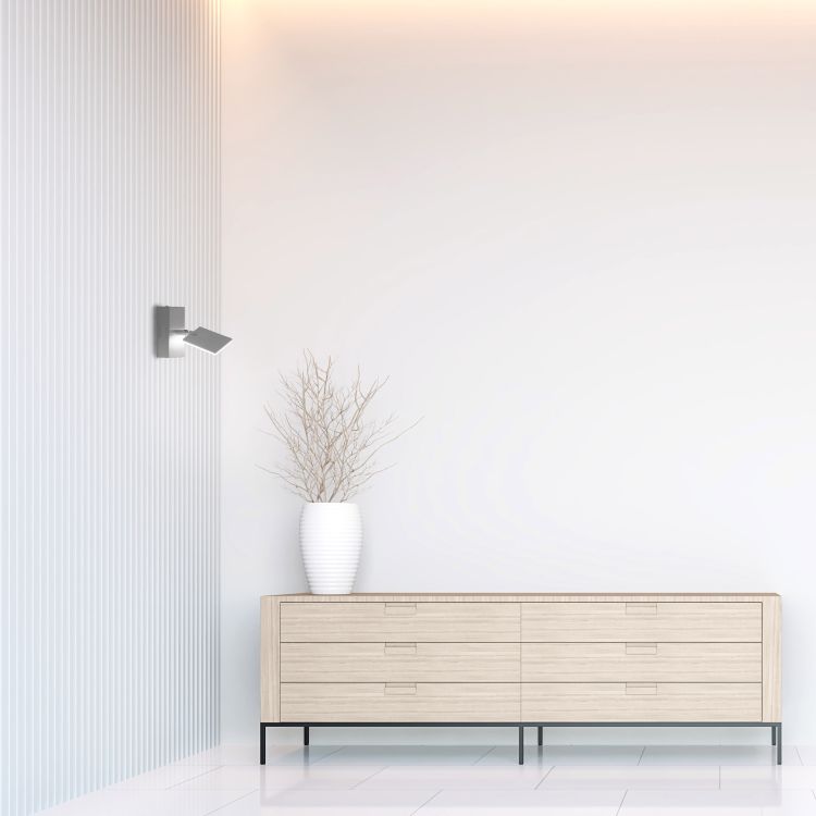 Paul Neuhaus LED-Wandleuchte PURE MIRA 1-flammig in Farbe aluminium