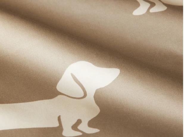 Elegante Bettwäsche PAWS ca. 135x200cm in Farbe natur-beige Elegante Bettwäsche Paws 135x200 cm DOGS in natur-beige