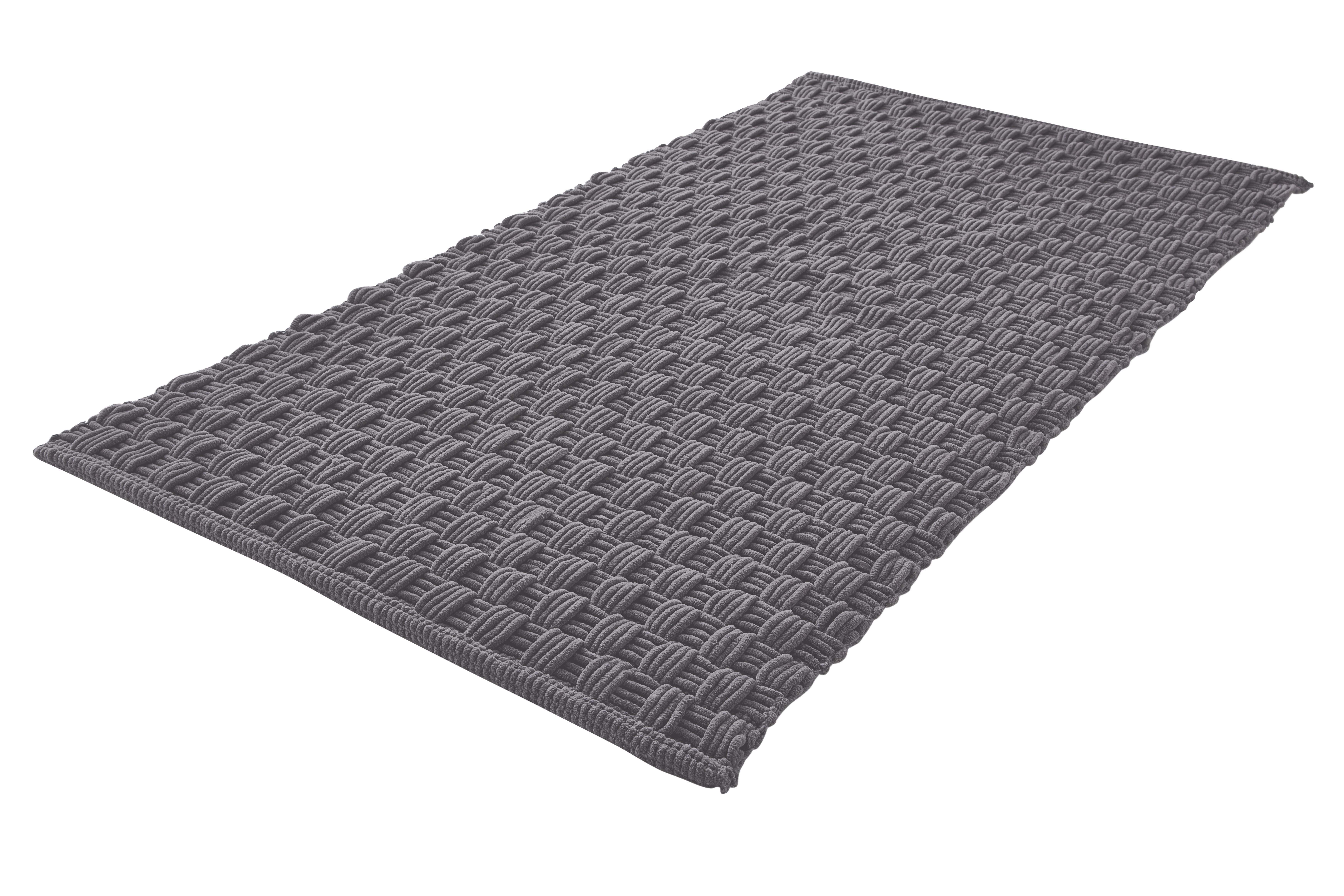 Kleine Wolke Badteppich MATINO ca. 70x120cm in Farbe Schiefer