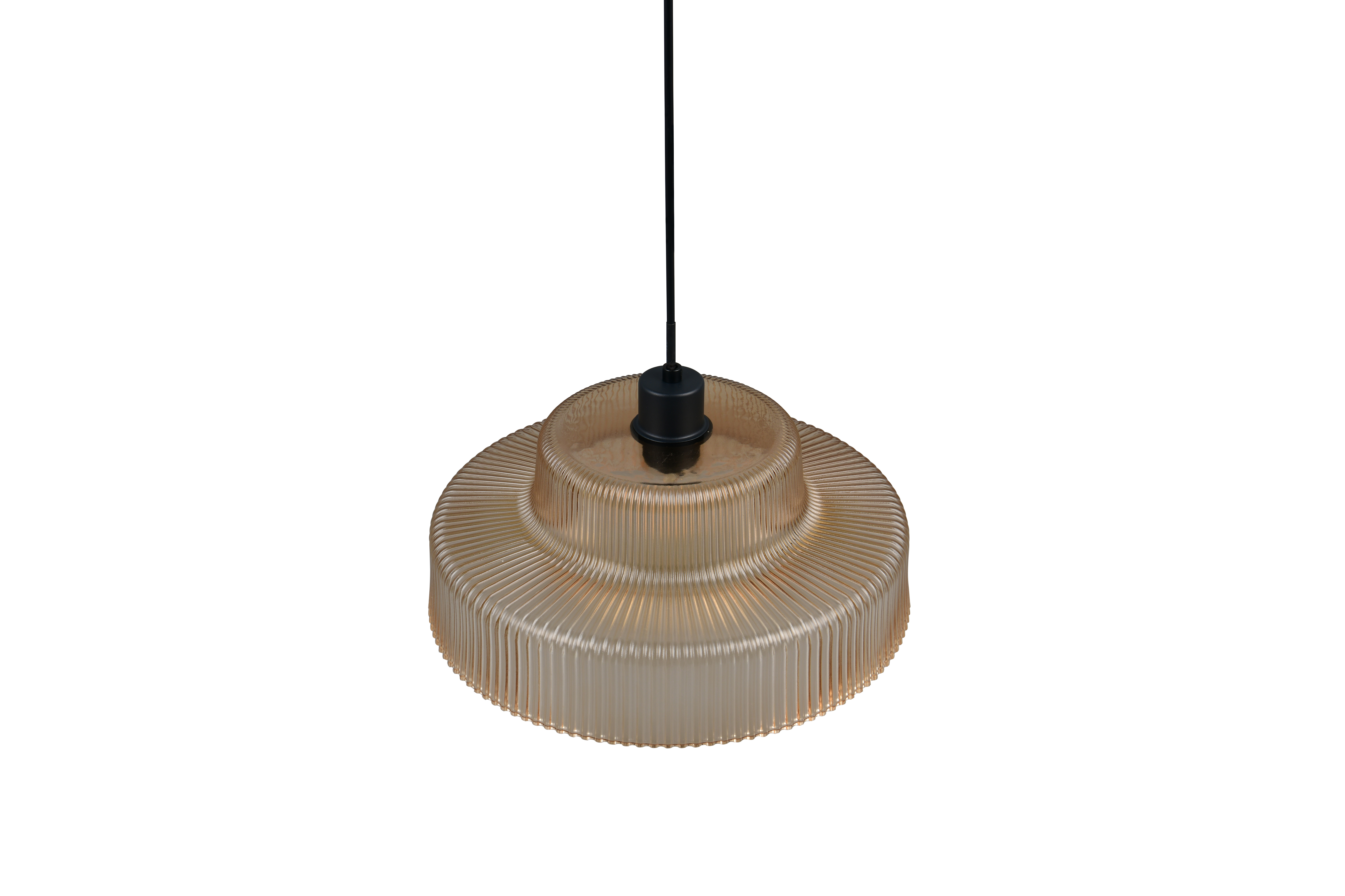 Reality Leuchten Pendelleuchte ABELLA in amberfbg., Glas amberfbg., Leuchte, Lampe