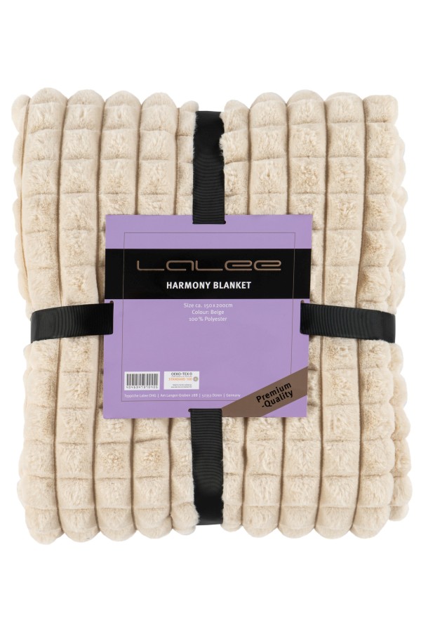 Decke HARMONY BLANKET ca. 150x200cm in Farbe beige