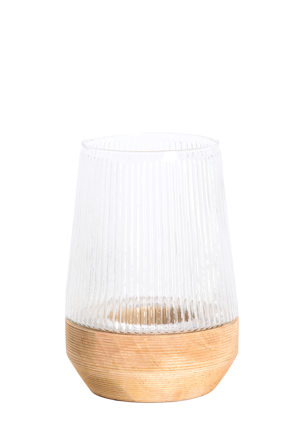 Light & Living Windlicht MINAS in Farbe klar, natur Light & Living Windlicht MINAS in Farbe klar, natur, Lampe, Glas, Töpferei, Krug