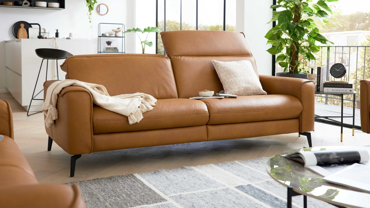 Interliving Sofa 2,5-sitzig IL 4061 in Leder Cloudy saddle, Moebel, Couch, Stuhl, Inneneinrichtung, Sessel