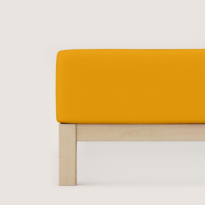 Schlafgut Pure Boxspring Spannbettlaken ca. 180x200-200x220cm in Farbe Yellow Deep