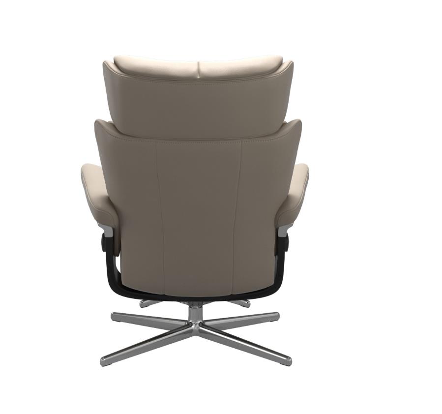 Stressless Sessel mit Hocker MAGIC ca. B82 H102 T144 cm in Leder Paloma 45 mushroom