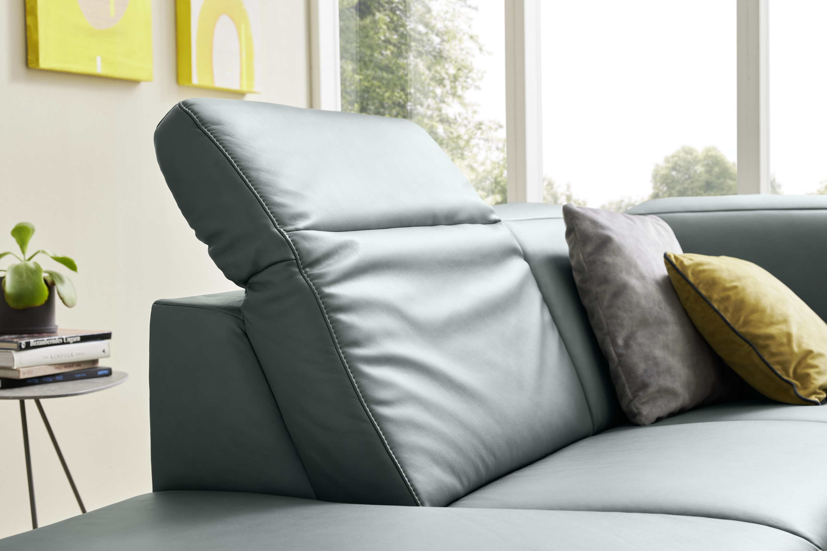 Musterring Polsterrundecke MR 1320 ca. 295x249cm in Leder Vivre opal