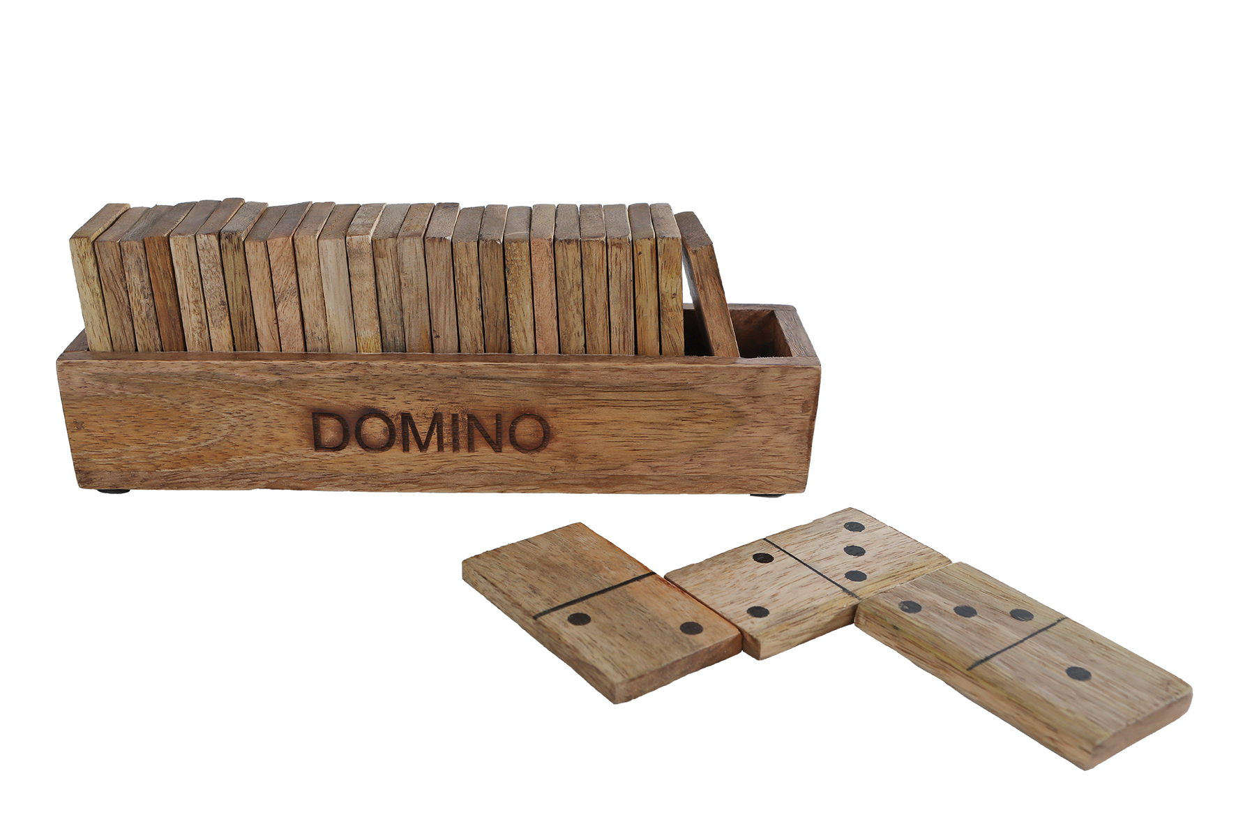 Deko-Spiel Domino in Farbe natur Deko-Spiel Domino in Farbe natur, domino, domino aus holz, holzspiel, tischspiel, platten set