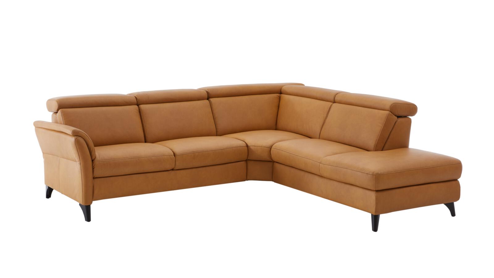 Polsteria Polstereckgruppe RELAXA 6.0 PLUS PSG XC ca. 276x239cm in Leder Evita dijon