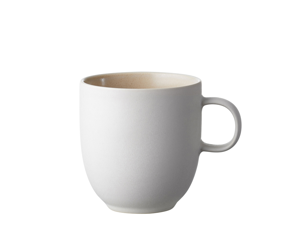 F&H Becher STUDIO ROUND NORTH 0,33 Liter in Farbe Matte white/Matte sand