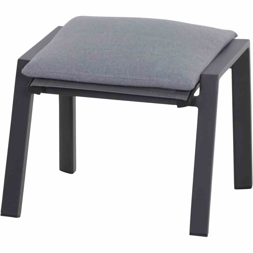 Hocker VALENCIA in Stoff Salt&Pepper