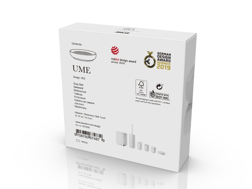 Zone Denmark Seifenschale 12 cm in Farbe white